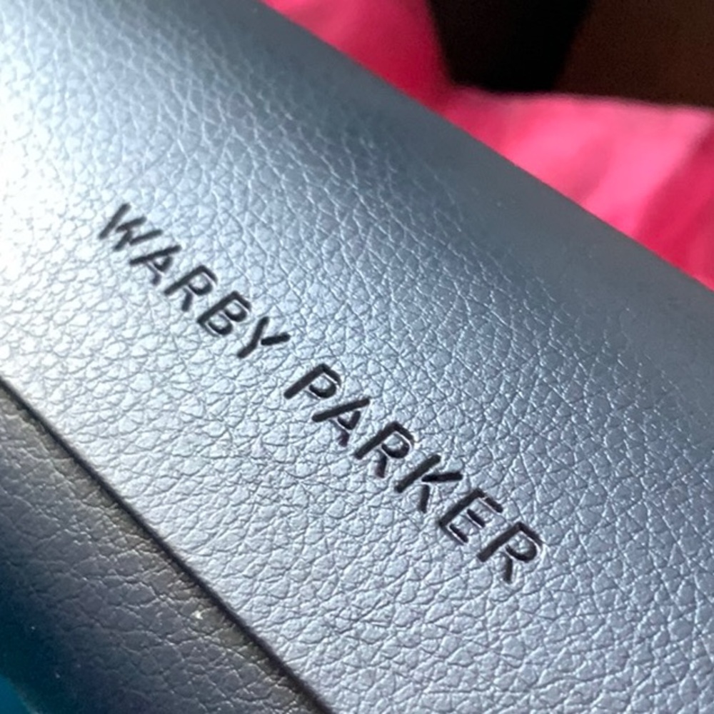 Warby Parker Navy Eyeglass Case Warby Parker navy blue glasses case